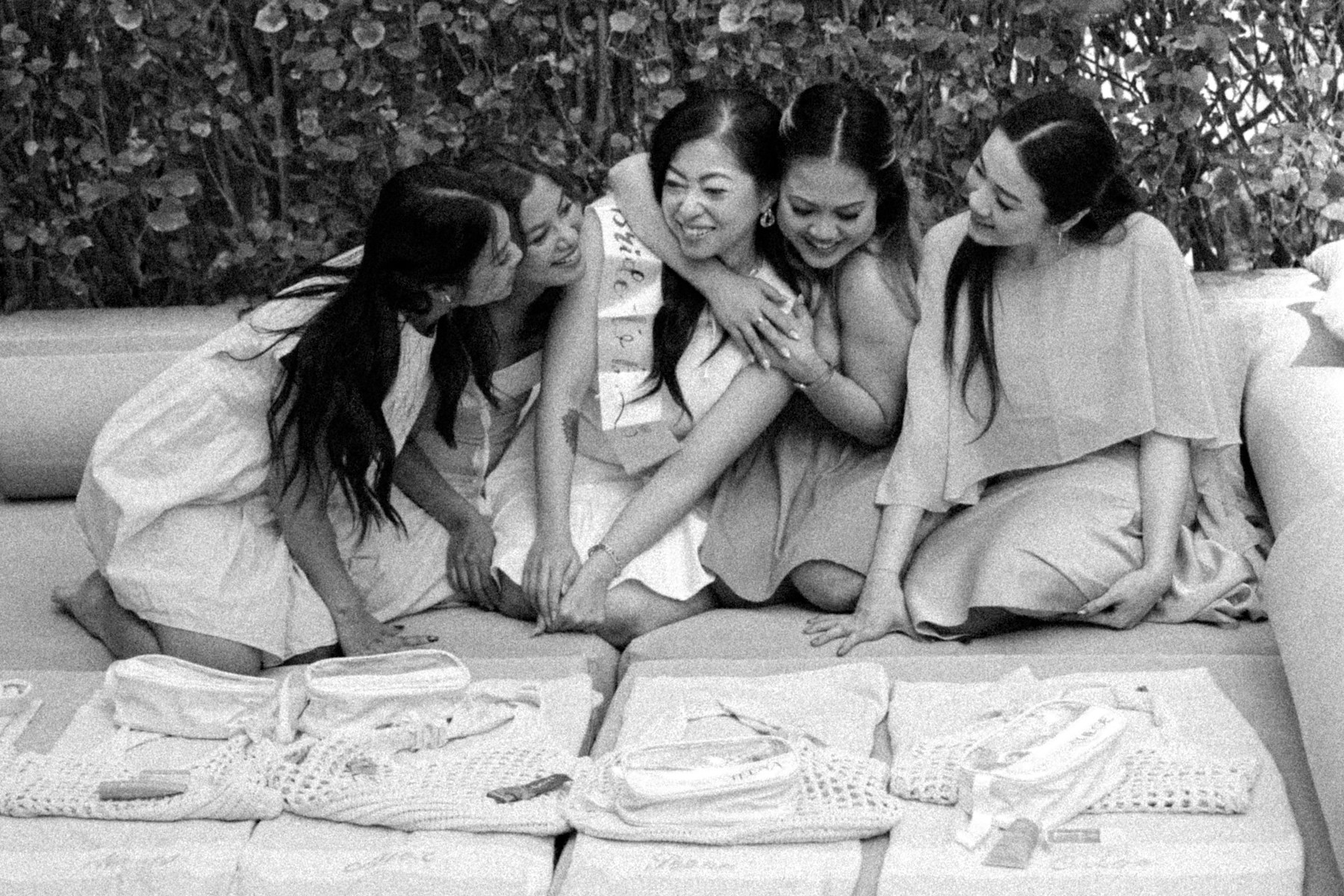 Women gathered in a support circle