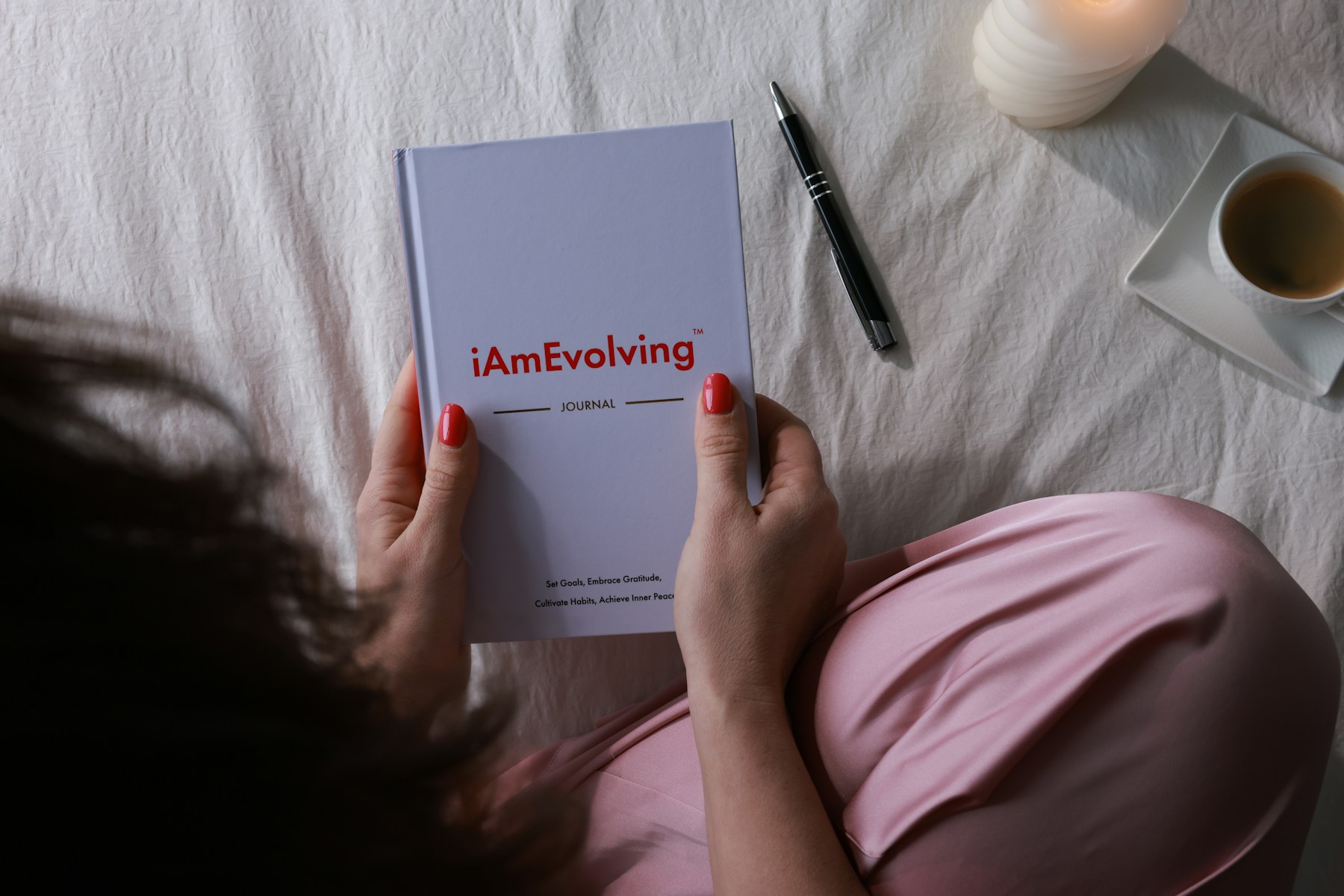 A journal open during a quiet reflection moment